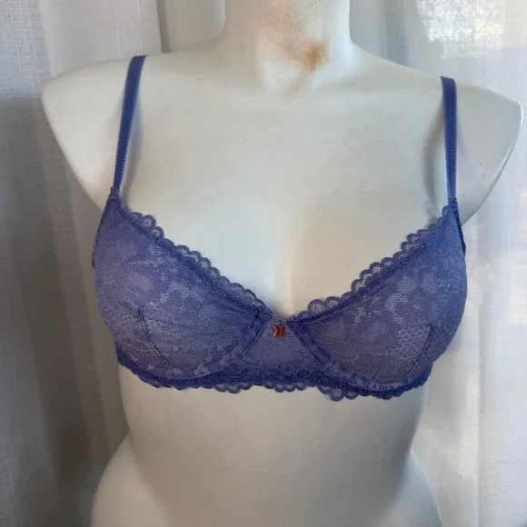Savage X Fenty Lace Bra Size 34B Light Purple NWT - Picture 2 of 6